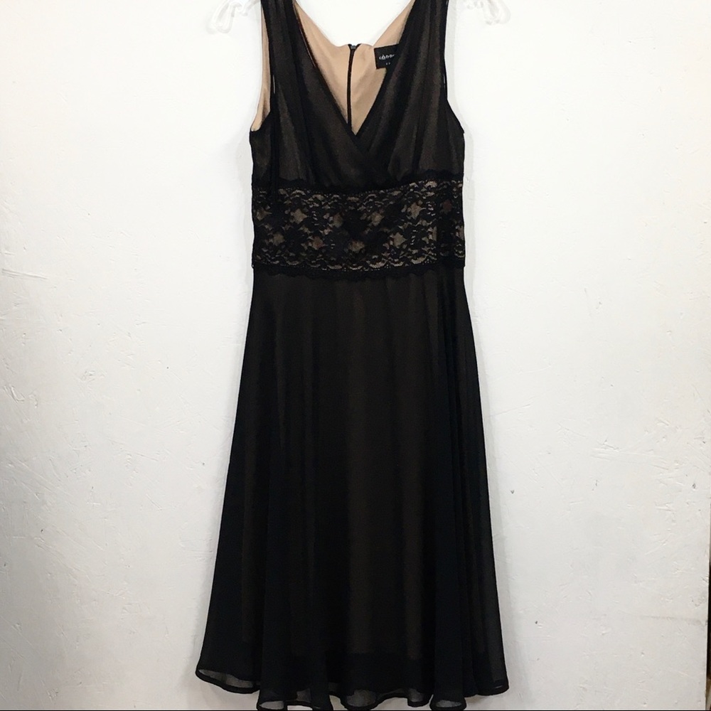 Connected Apparel Stretchy Lace Midi Dress
